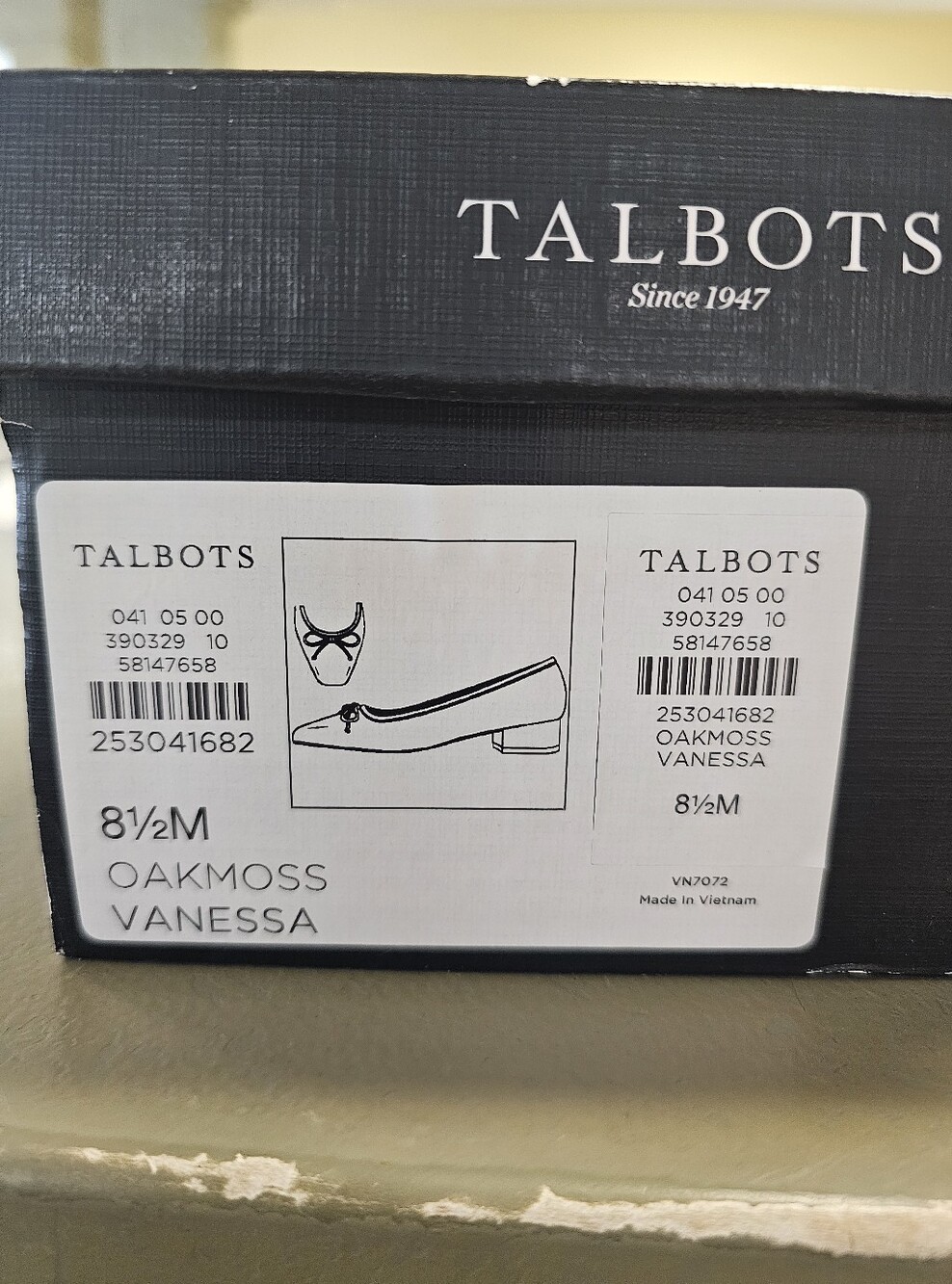Talbots Oakmoss Vanessa Ballet Flats in Oakmoss Green